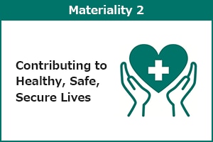 Materiality 2 Contributing to Healthy, Safe, Secure Lives