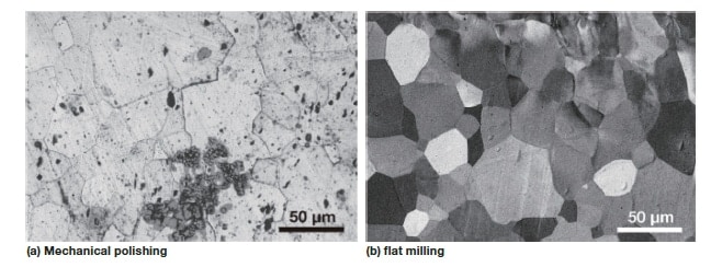 Fig. 4 Example of flat milling of steel material
