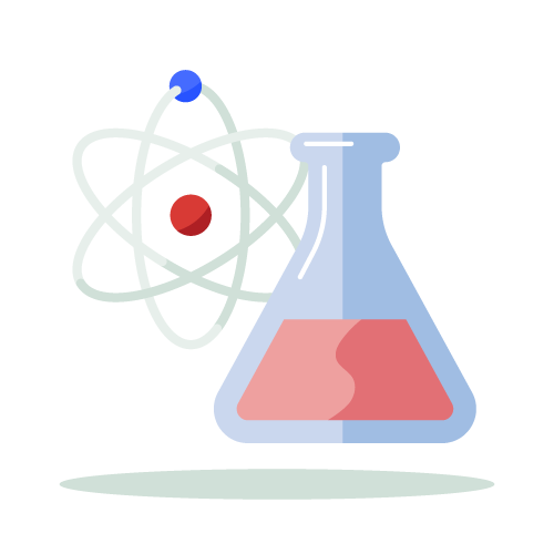 Icon of laboratory glassware representing science and industry.