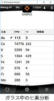 ガラス中のヒ素分析