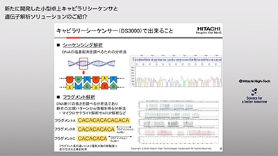 新たに開発した小型卓上キャピラリーシーケンサと遺伝子解析ソリューションのご紹介