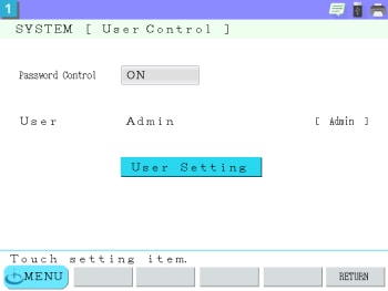 User Authentication Settings