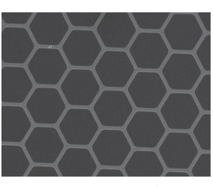 figure: Hexagonal support grid for increased transmission