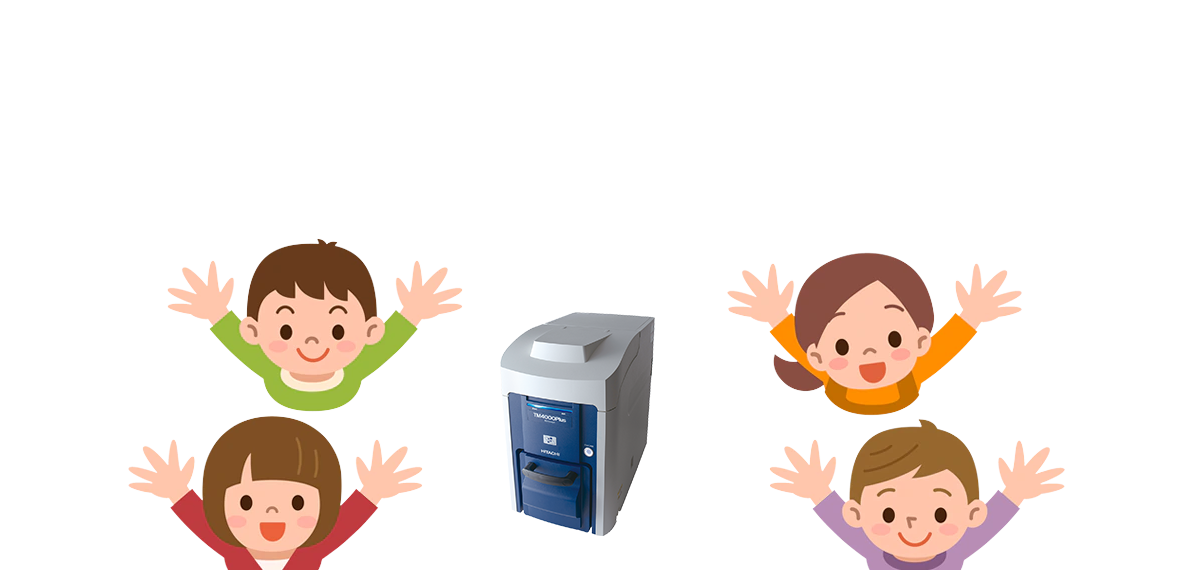 Use of the Hitachi Tabletop Microscope marked the full-scale start of Hitachi High-Tech’s science education support. Since then we have continued to loan equipment to science museums and provide outreach classes at elementary and junior high schools.