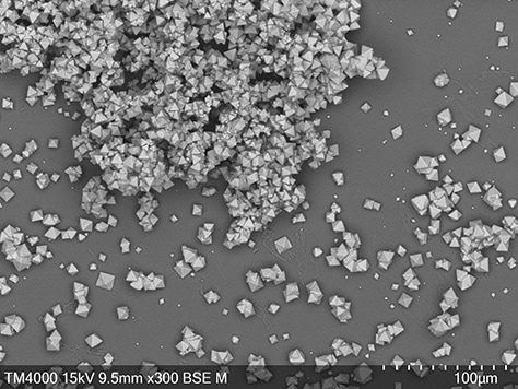 An electron-microscope image(Cu₂O crystals)