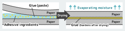 How do glue sticks stick paper?