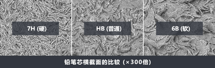 铅笔芯横截面的比较