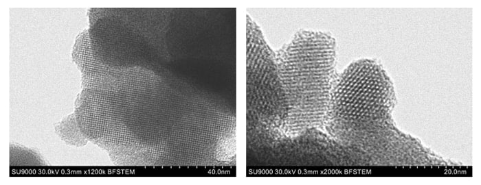 BF-STEM images of ZSM-5 zeolite