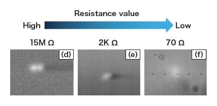Fig. 14 DI-EBAC Image by defect resistance value