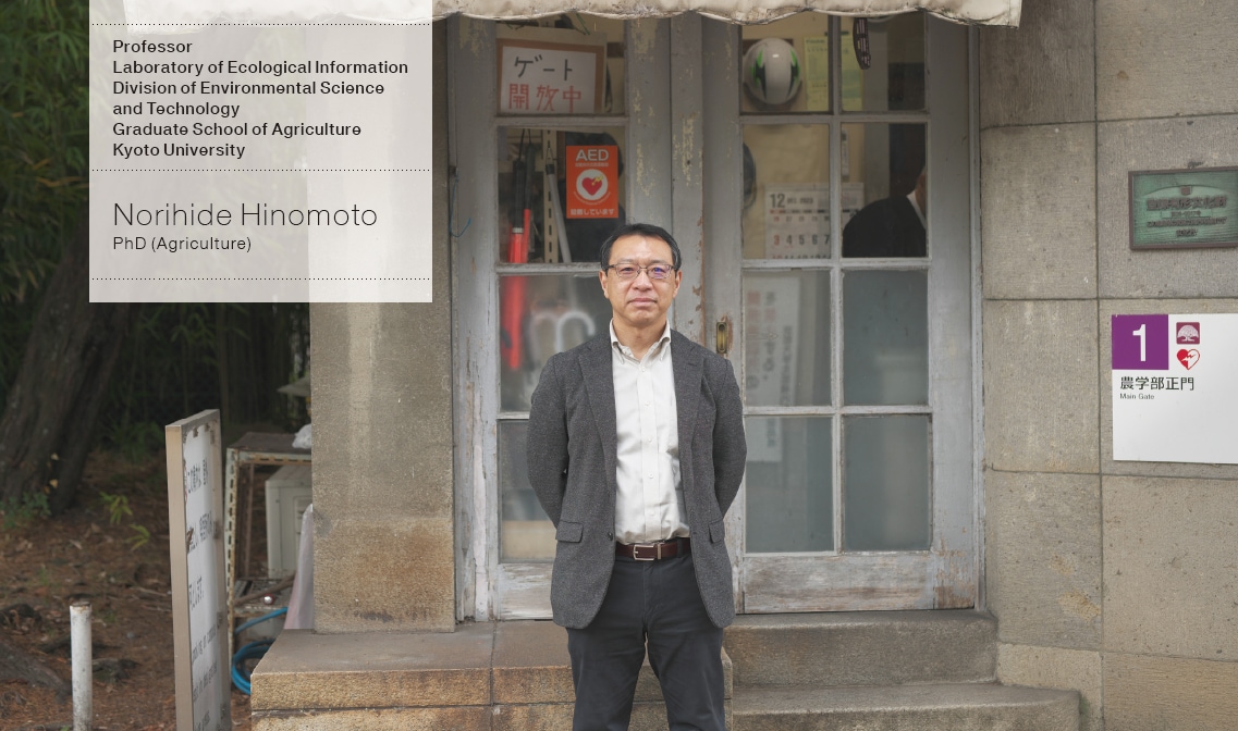 Professor Laboratory of Ecological Information Division of Environmental Science and Technology Graduate School of Agriculture Kyoto University Norihide Hinomoto PhD (Agriculture)