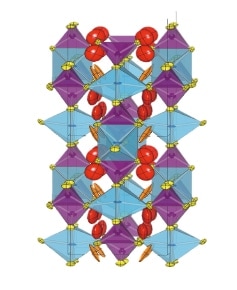 Fig. 1 Crystal structure of superionic conductor LGPS.