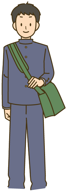 中学生男子（ちゅうがくせいだんし）のイラスト