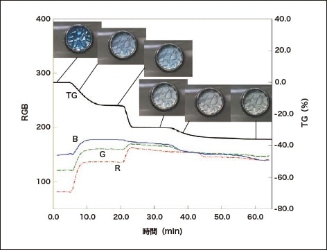 図7 試料観察TGの色解析例