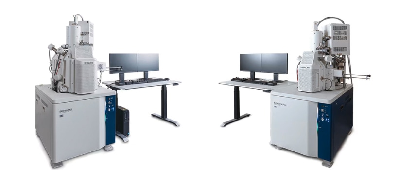 図1 日立走査電子顕微鏡SU3900SE/SU3800SE（左：SU3900SE　右：SU3800SE）