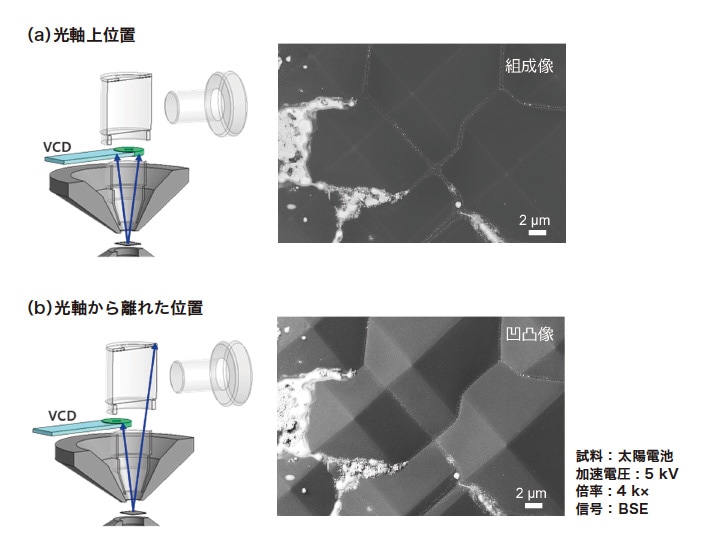 図5 VCD検出器の模式図と同一視野の画像