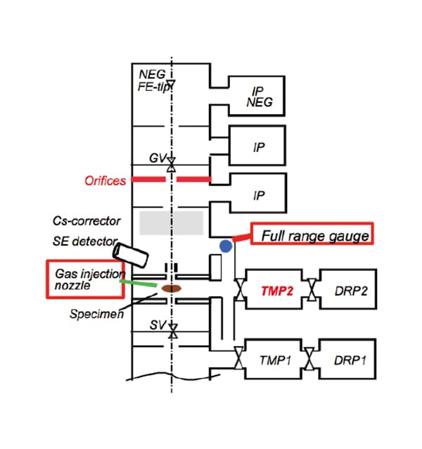 Simultaneous Atomic-Resolution STEM and SE Imaging at 7 kPa Using Hitachi HF5000