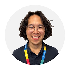 笑顔のMさんの写真