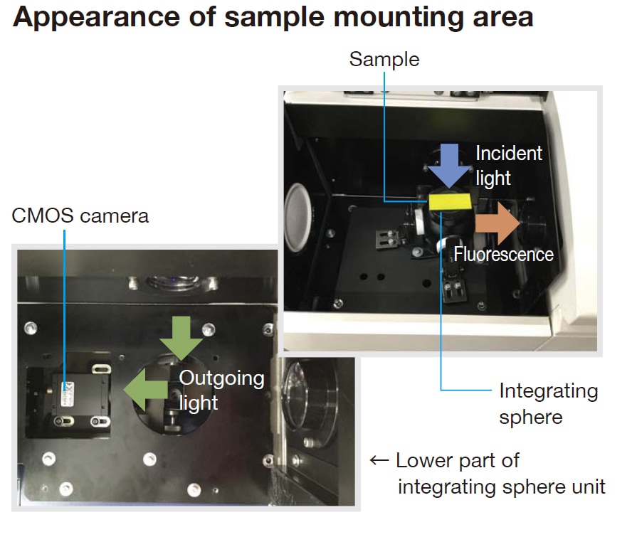 Appearance of sample mounting area